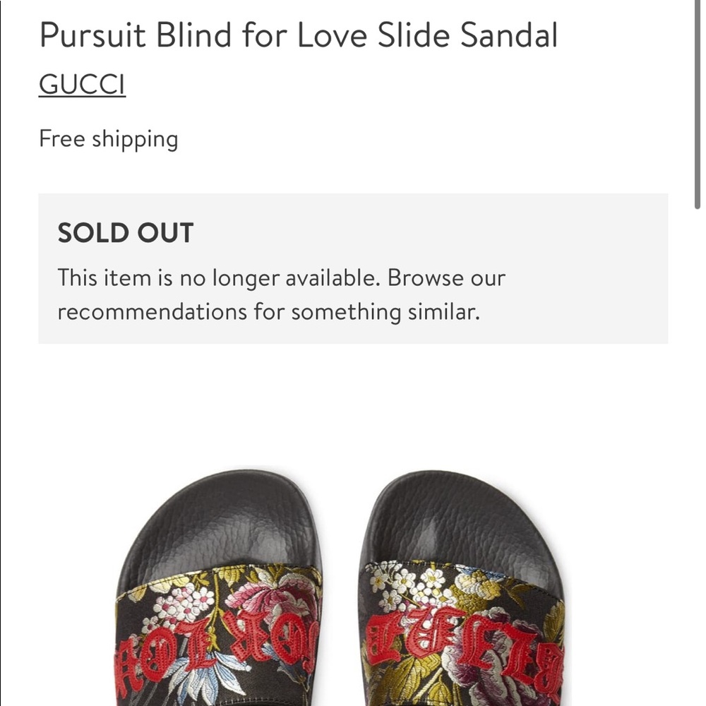 Blind for love gucci slides